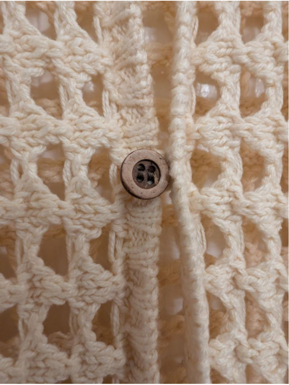 BDG Urban Outfitters Crochet Open Knit Resort Wear Collared Polo Shirt Boyfriend - Picture 3 of 8